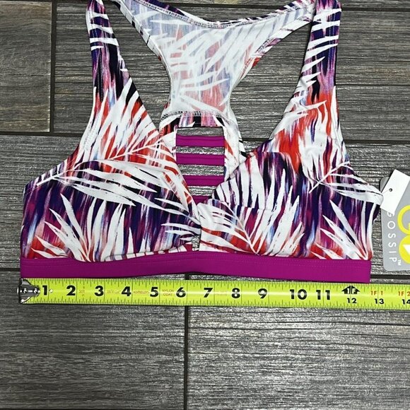 NWT GO by Gossip Palm Dazed Strappy-Back Bralette Bikini Top SizeSmall Athletic - Picture 9 of 12
